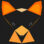 Geometrisches Fuchsgesicht in Orange und Schwarz – Logo von ANDCORE