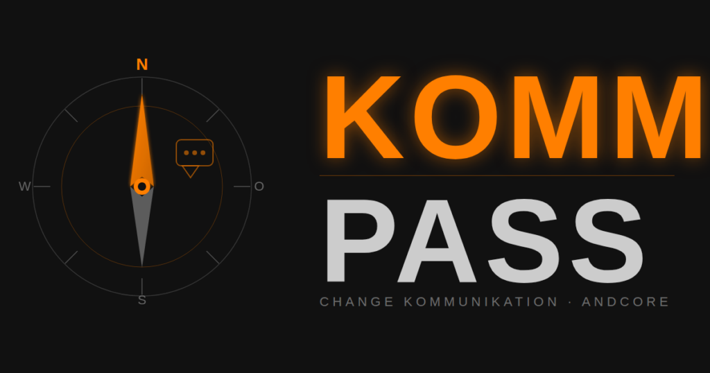 Open Graph Bild für das Change Kommunikations Tool KommPass von ANDCORE